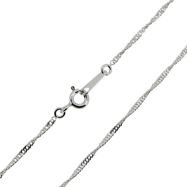 楽天市場】幅約1.4mm スクリュー シルバー チェーン 50cm シルバー