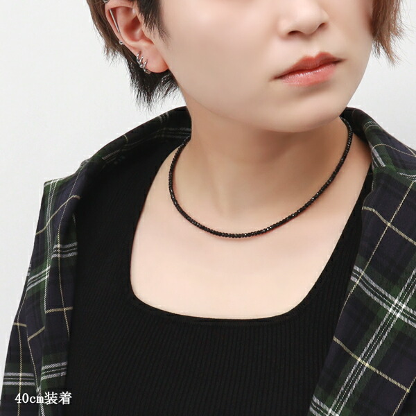 楽天市場】最高級 3mm ブラックスピネル ネックレス 40cm 45cm 50cm