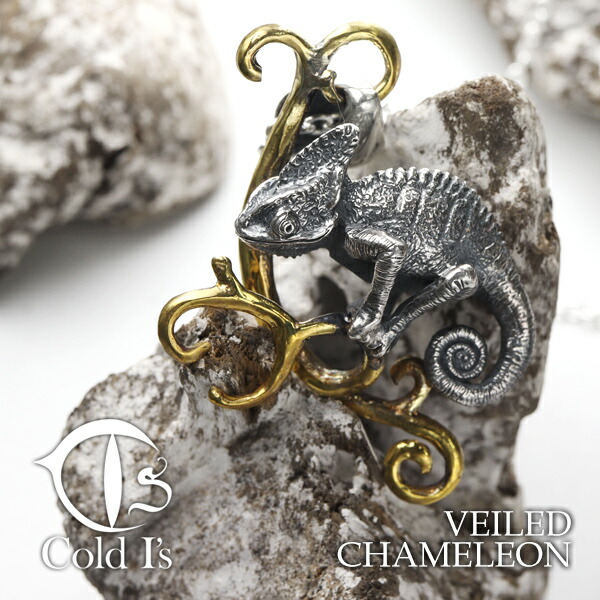 楽天市場】Cold I's エボシカメレオン ペンダントトップ ネックレス