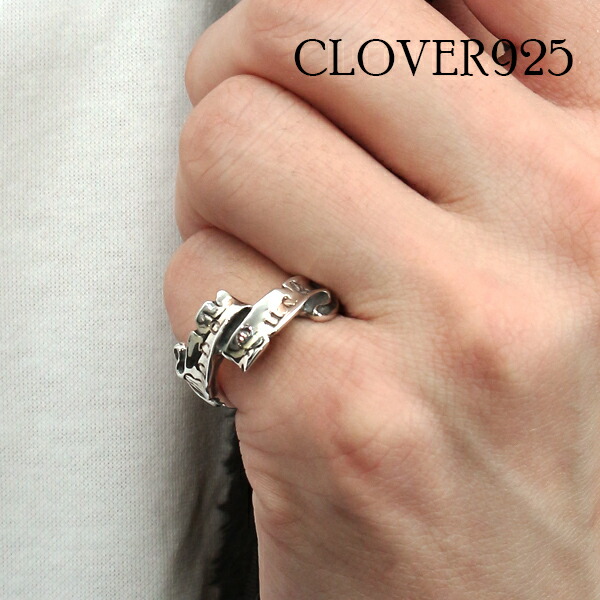 楽天市場】Clover925 グッドラック リボン リング 9〜27号 指輪