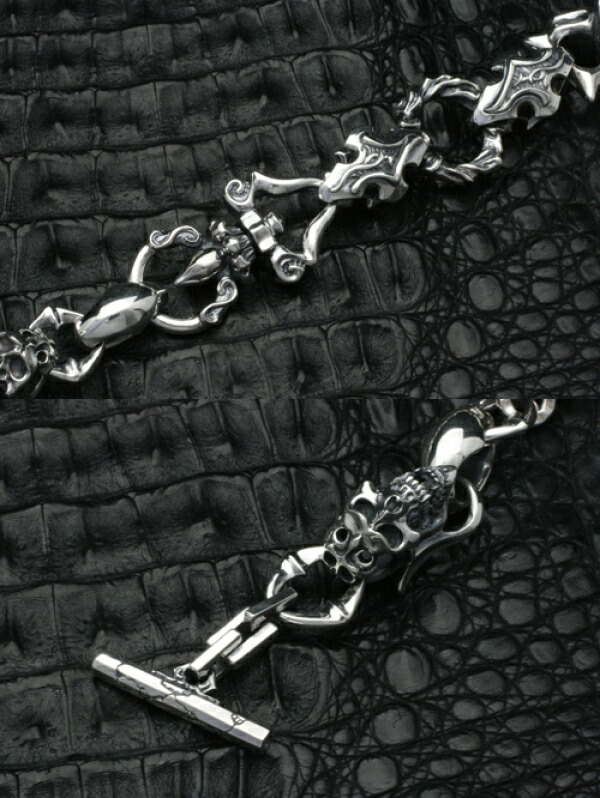 FAL スカル 十字架 ウォレットチェーン FAL スカル 十字架 ウォレット