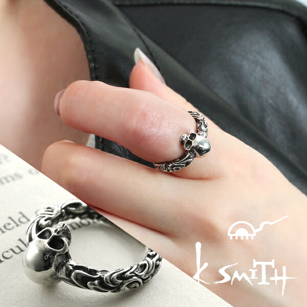 楽天市場】K-SMITH ゴシック スカル リング 1〜15号 シルバー