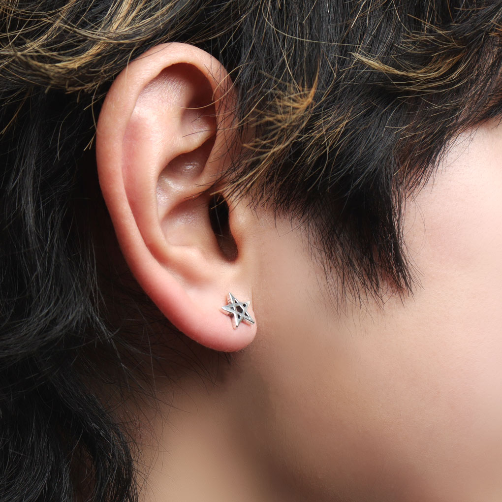 楽天市場】五芒星 スター ピアス 1P 片耳用 シルバー 925 星 図形