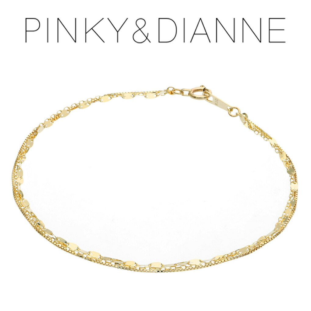 楽天市場】ピンキー＆ダイアン K10 ゴールド 3連 チェーン