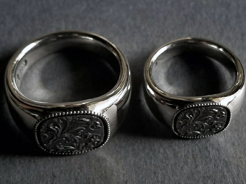 楽天市場】Quetzal スクロールシグネットリング リング 7号〜17号