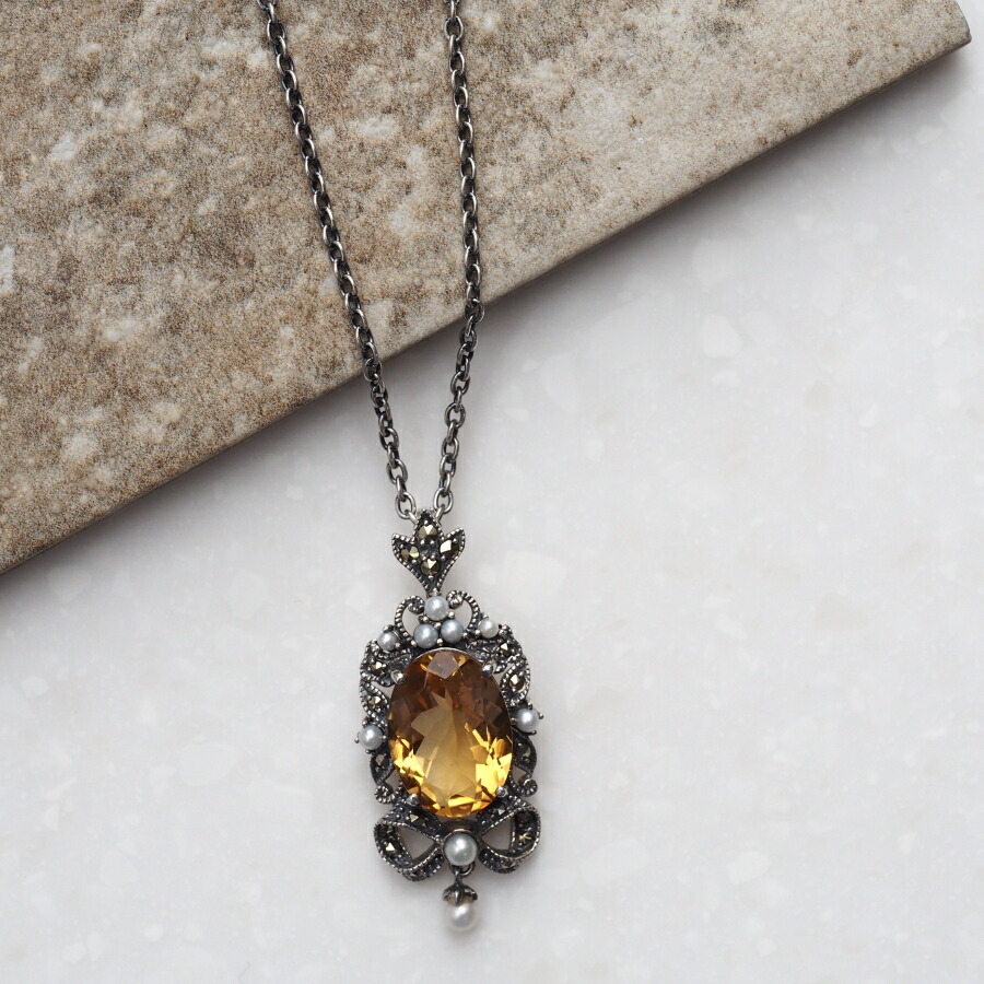 楽天市場】ROKUZAN シトリン ペンダント ペンダントトップ (チェーン