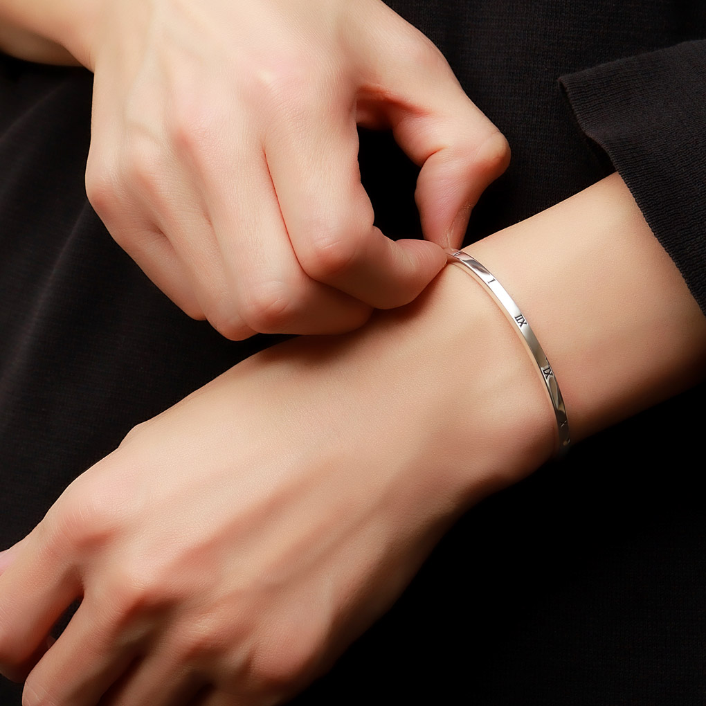 楽天市場】SAINTS セインツ 時空 ローマ数字 バングル シルバー