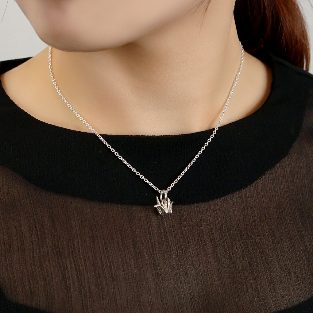 楽天市場】小さな 折り鶴 シルバー ペンダントトップ (チェーンなし