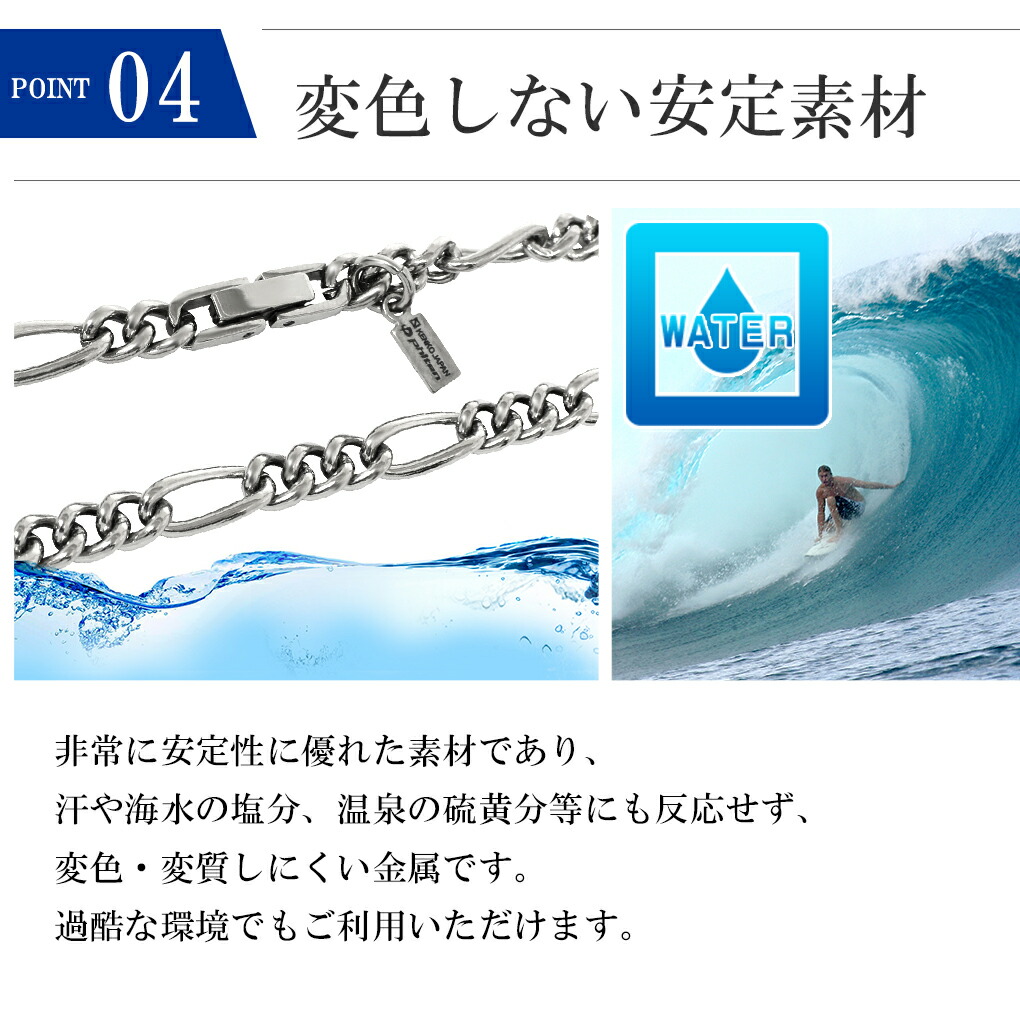 楽天市場】ファイテン 限定品 チタンネックレス フィガロ チェーン