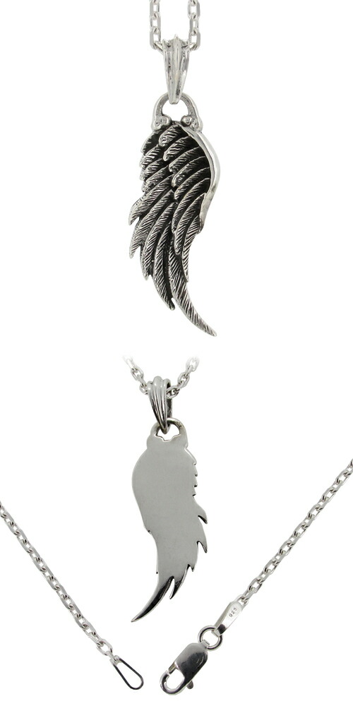 楽天市場】フェザー ウィング シルバー ネックレス メンズ フェザー