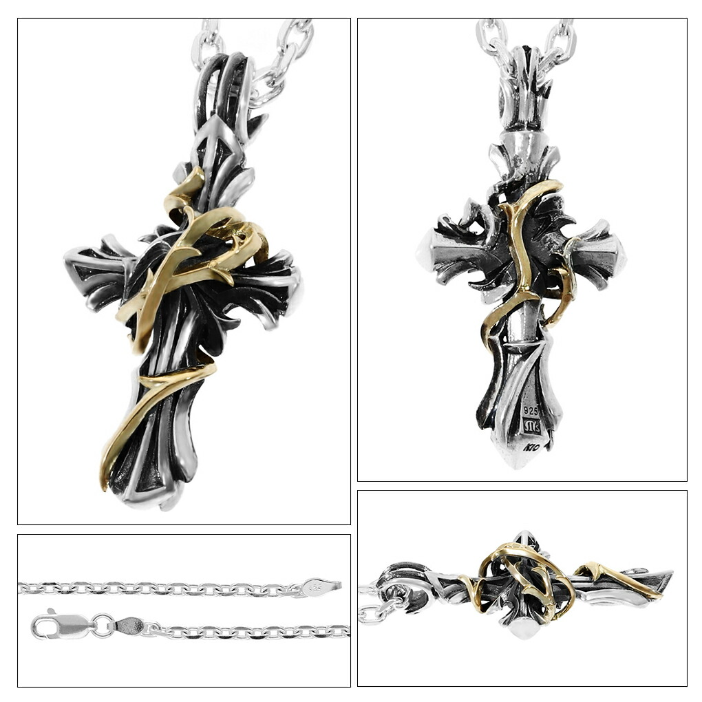 楽天市場】エムズコレクション Bramble Cross シルバー ネックレス