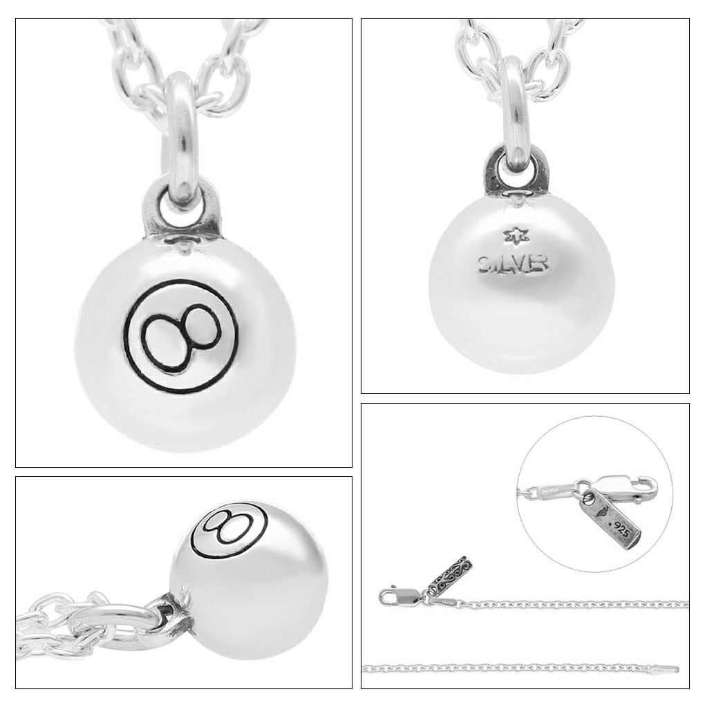 楽天市場】マジェスフィッセン エイトボール シルバー ネックレス