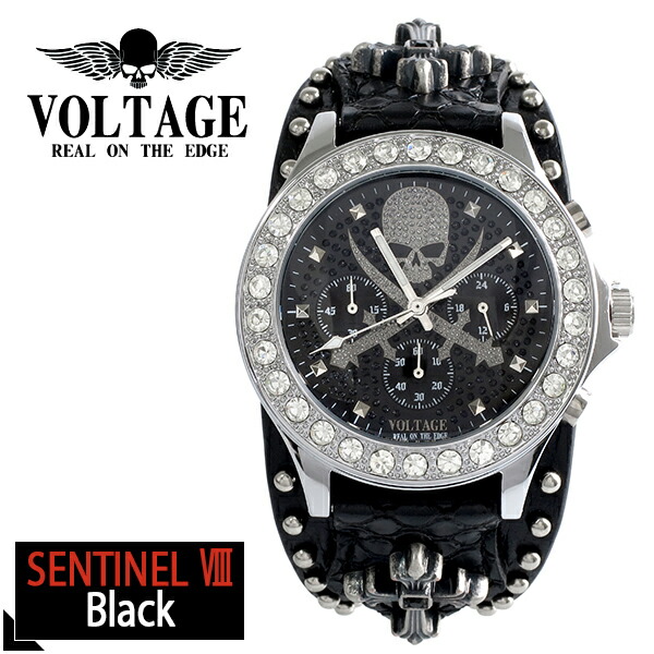 楽天市場】VOLTAGE センチネル8 ブラック スカル クロスソードスカル