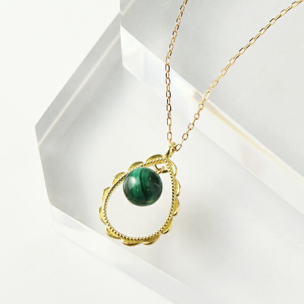 みつ様 純金K18マラカイト天然石2点 みつ様 純金K18マラカイト天然石2