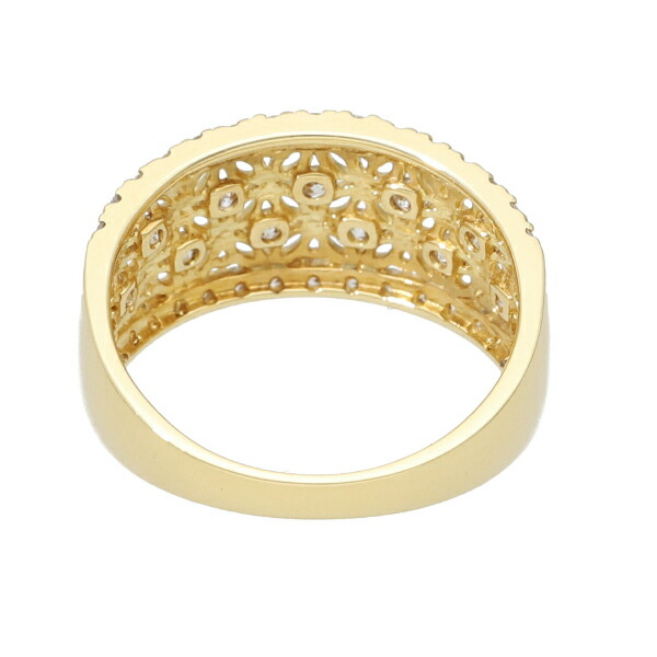 楽天市場】K18 ダイヤモンド 透かし フラワー レース リング 指輪