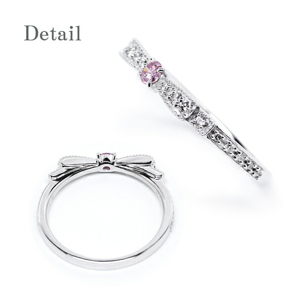 楽天市場】婚約指輪 天然ピンクダイヤモンド 0.088ct エンゲージリング