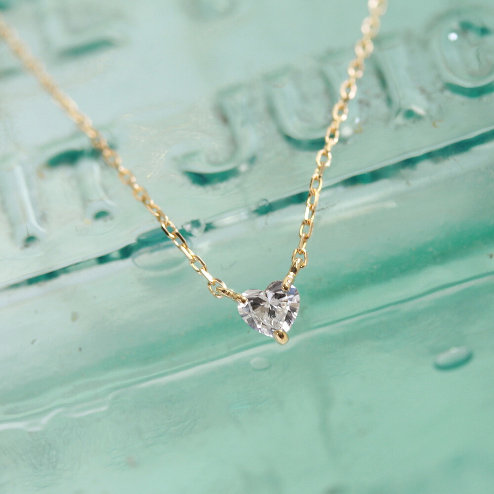 楽天市場】ハートシェイプ ダイヤモンド ネックレス 0.188t Fカラー SI