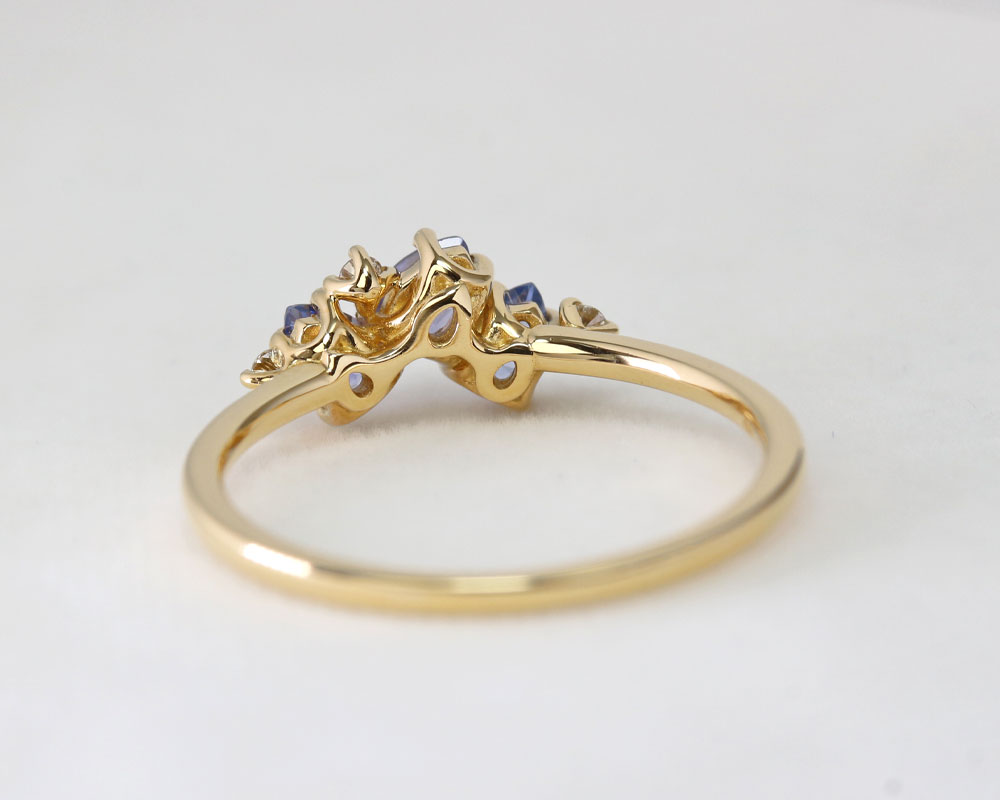 楽天市場】K18 天然サファイア リング 11号 イエローゴールド （サイズ