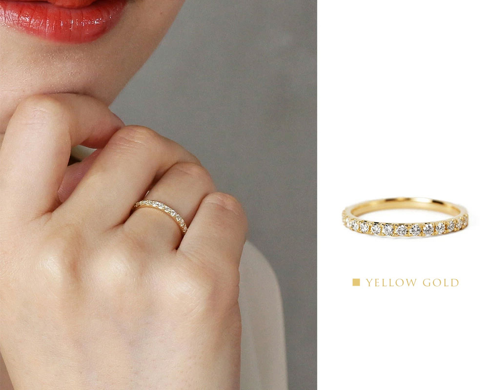 楽天市場】K18 K10 PT 天然ダイヤモンド 計0.25ct ハーフエタニティ