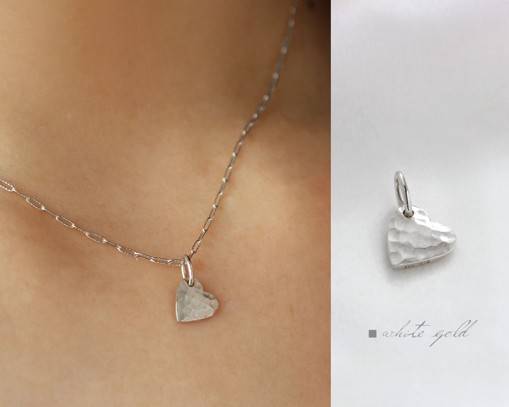 楽天市場】K18 K10 ハート ネックレスチャーム リバーシブル 送料無料