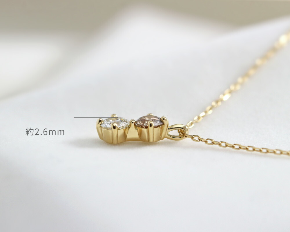 楽天市場】K18 K10 天然 ブラウンダイヤモンド 計0.21ct 2粒