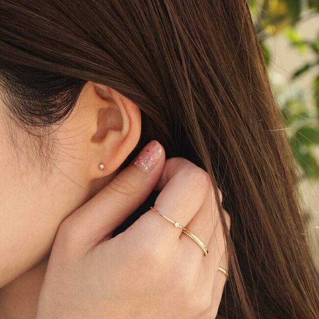 楽天市場】K18 K10 天然 ダイヤモンド 0.025ct 一粒 ピアス 片耳用 ※一