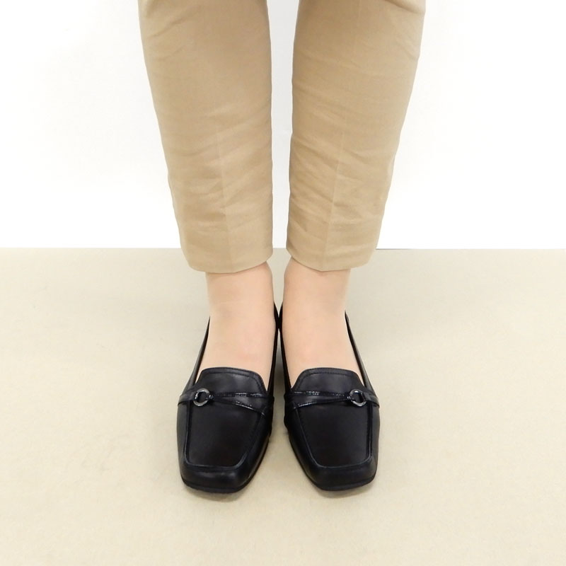 楽天市場】blanc/bleu ブランブルー パンプス ローヒール 甲深 本革