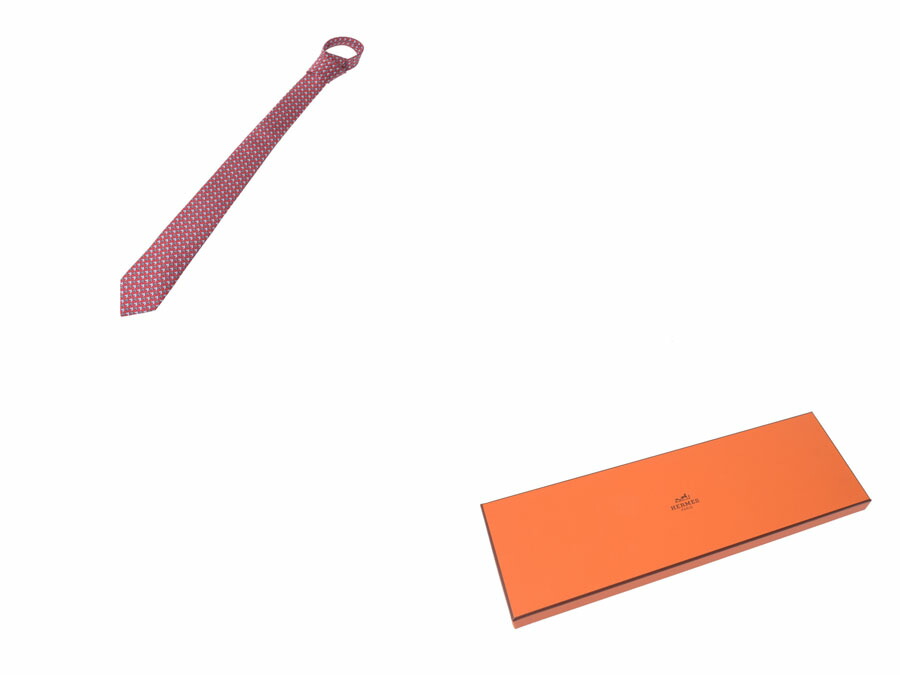 楽天市場】新品エルメス・HERMES ネクタイ 馬柄 赤 シルク100