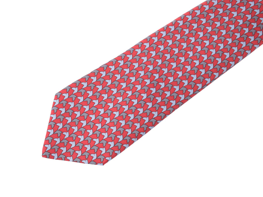 楽天市場】新品エルメス・HERMES ネクタイ 馬柄 赤 シルク100