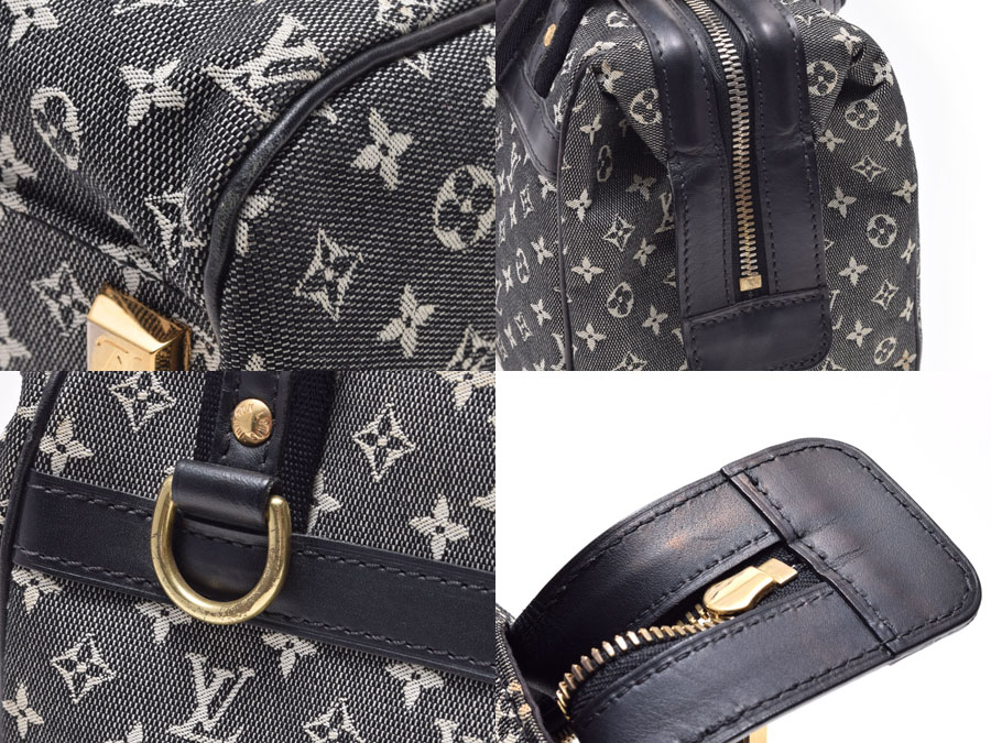 楽天市場】中古 ルイヴィトン モノグラムミニ ジョセフィーヌPM 黒