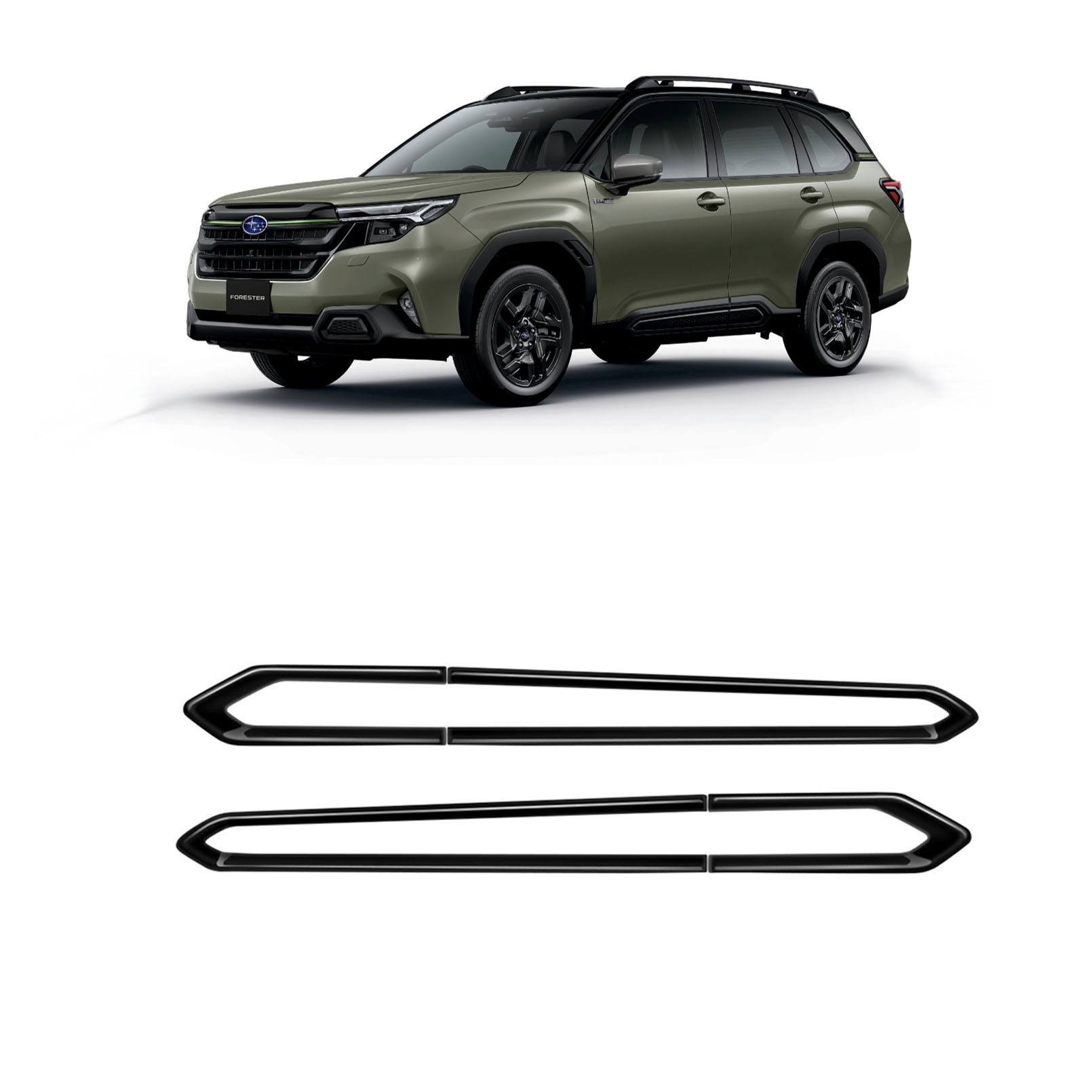 楽天市場】新型 スバル フォレスター SL系 パーツ サイドガーニッシュ