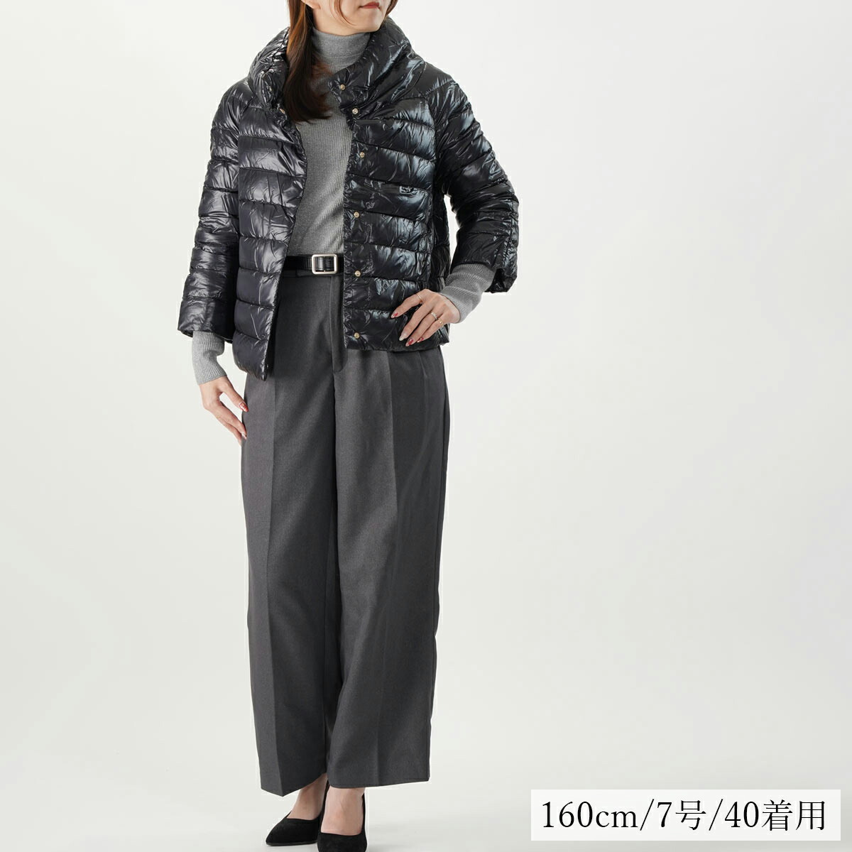 楽天市場】HERNO ICONICO ヘルノ イコニコ 七分袖ダウンジャケット