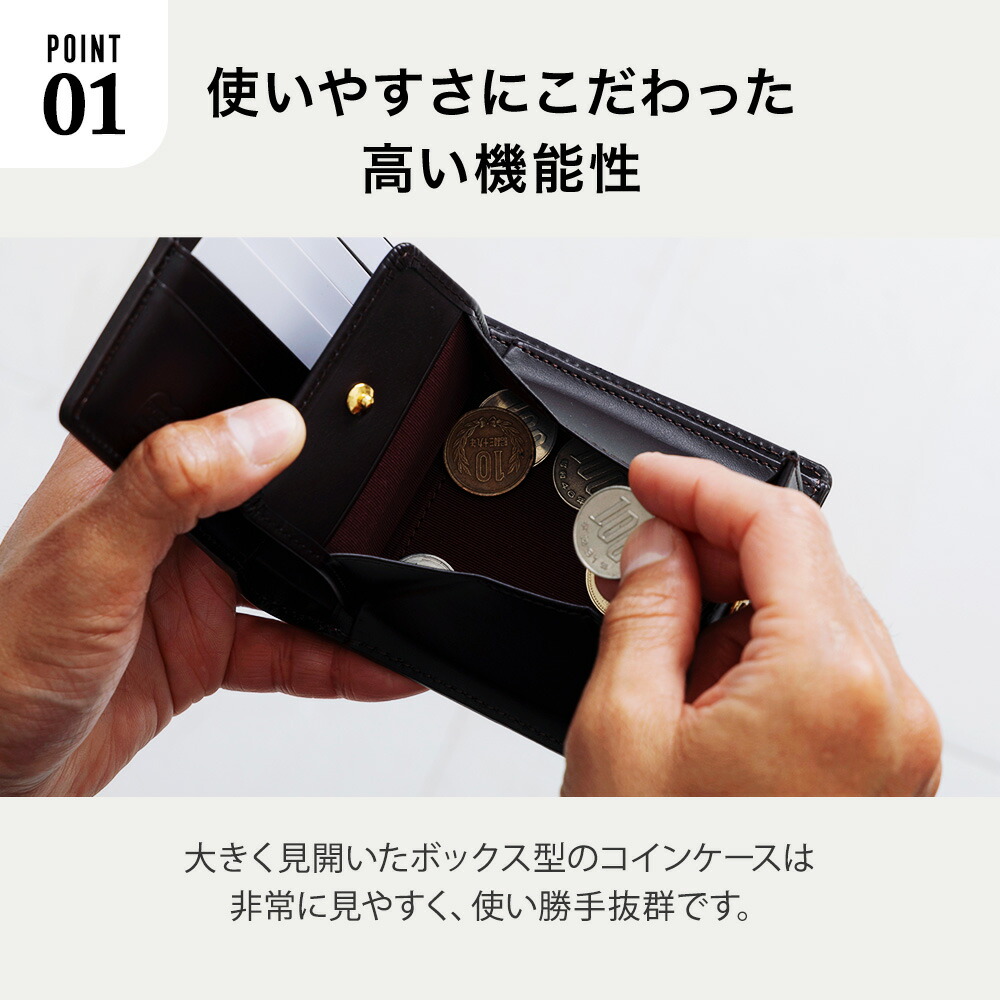 楽天市場】[名入れ無料] コードバンレザー 二つ折り財布 日本製 本革