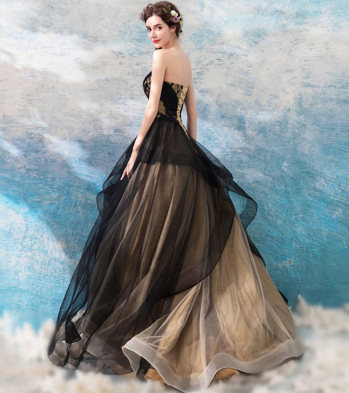 楽天市場】【ANGEL】 カラードレスベアトップチュールスパンコール