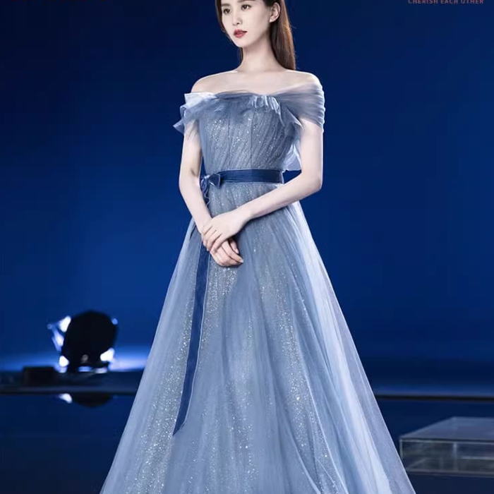 楽天市場】ALICE カラードレス オフショルダー ラメ チュール フリル