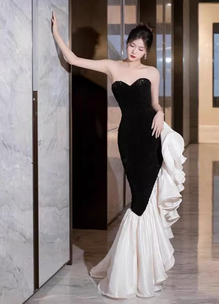 楽天市場】ALICE カラードレス バイカラー ベアトップ スパンコール