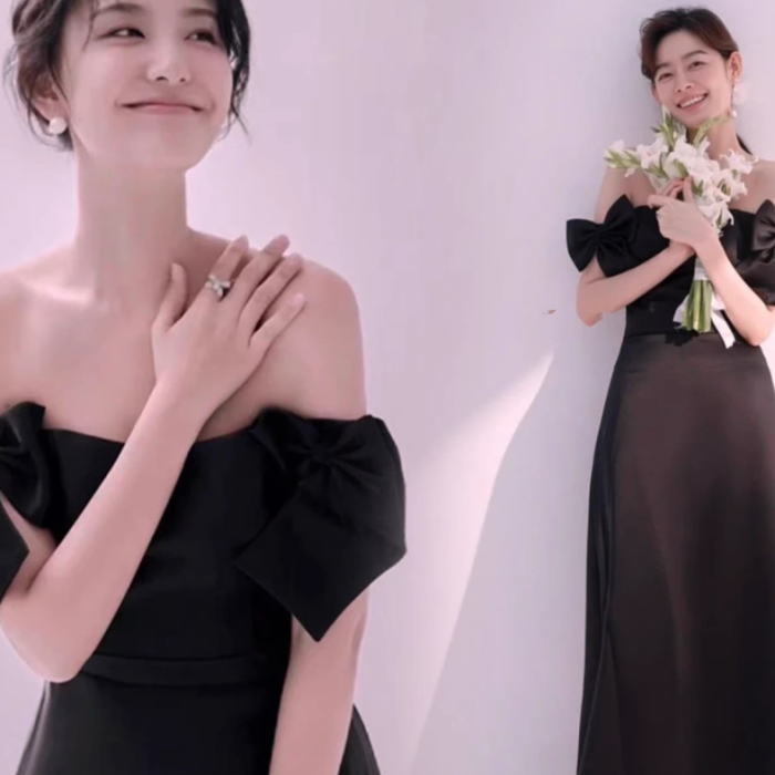 楽天市場】ANGEL カラードレス 新作 オフショルダー サテン リボン