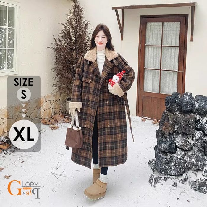 楽天市場】チェスターコート チェック柄 レディース ロングコート