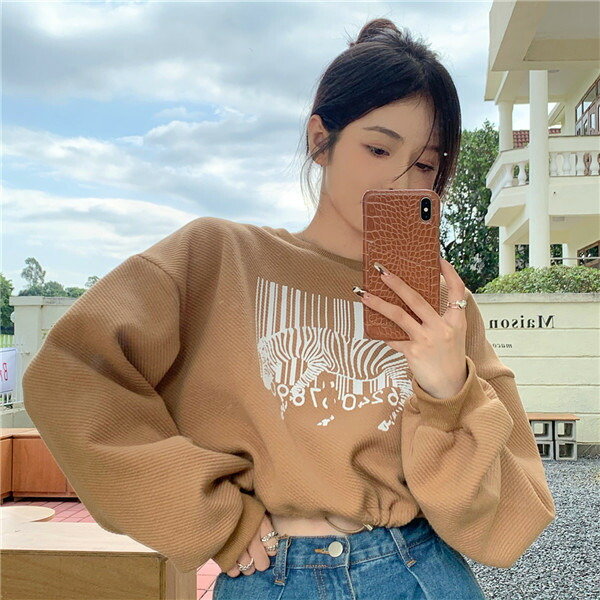 楽天市場】トップス ミニ丈パーカー ショート丈 ヒップホップ 韓流