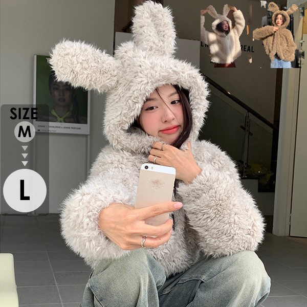 楽天市場】パーカー ふわふわ もこもこパーカー アニマル 大きいサイズ