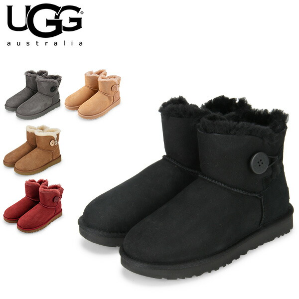 楽天市場】アグ UGG ムートン ブーツ ミニ ベイリーボタン II