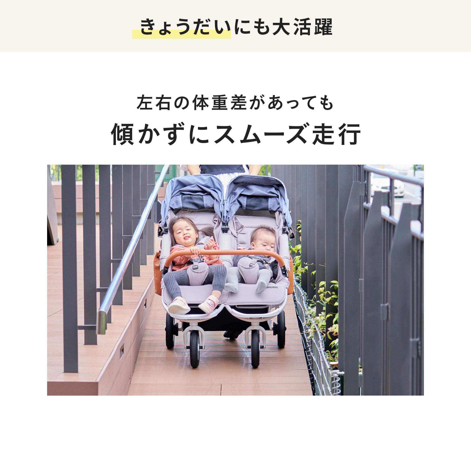 楽天市場】【公式】エアバギー ココダブルEX フロムバース 横型 双子