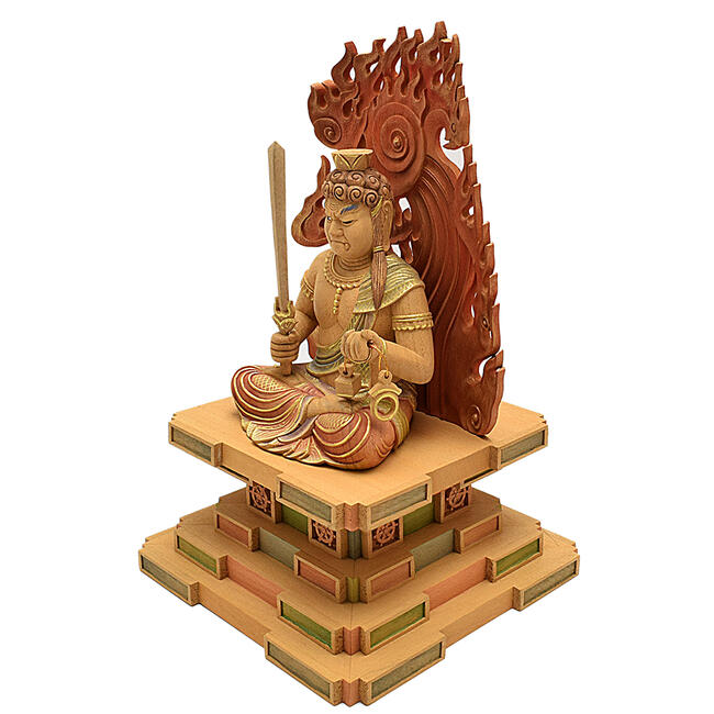 楽天市場】【仏像】不動明王像4寸 総丈約30cm座像 瑟瑟座（しつしつざ