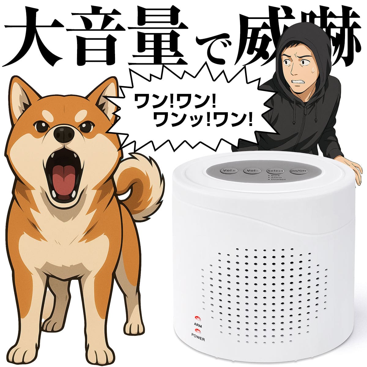 楽天市場】大音量 120db 防犯 センサー アラーム 番犬 犬 吠える 吠え