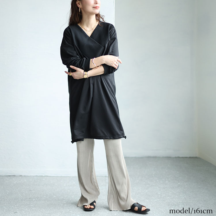 楽天市場】大きいサイズ レディース チュニック 裾ドローコードVネック