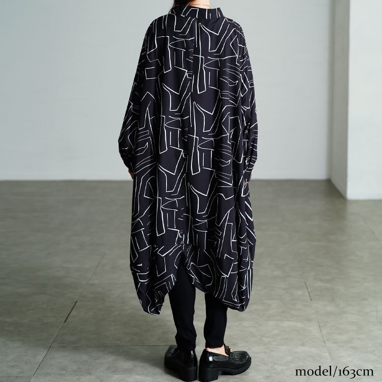 楽天市場】大きいサイズ レディース チュニック シャツ 幾何学柄サイド