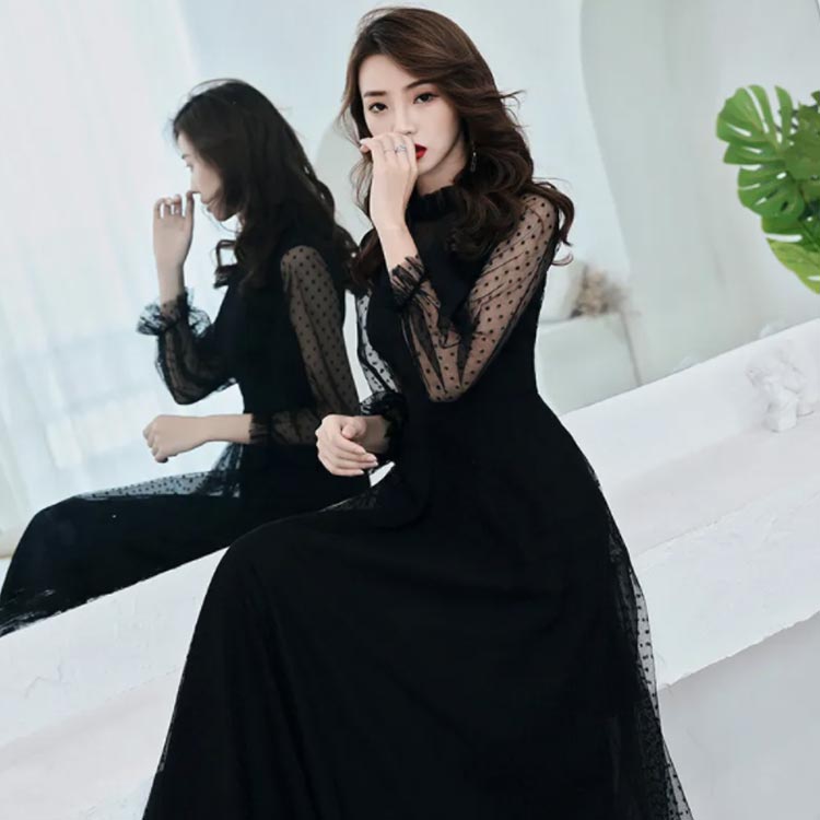 楽天市場】 シースルー 長袖 お呼ばれ 結婚式 ブラック フォーマル