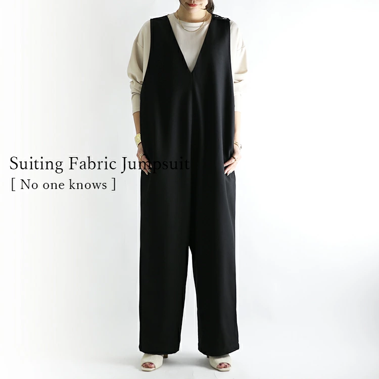 楽天市場】オールインワンスーツ地大人Vネック サロペット