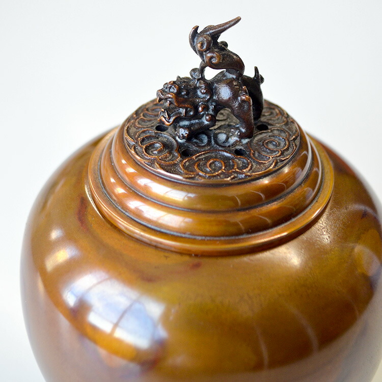 楽天市場】【お買い得品】【香炉】「本焼朱銅色 夏目型」高岡銅器［能