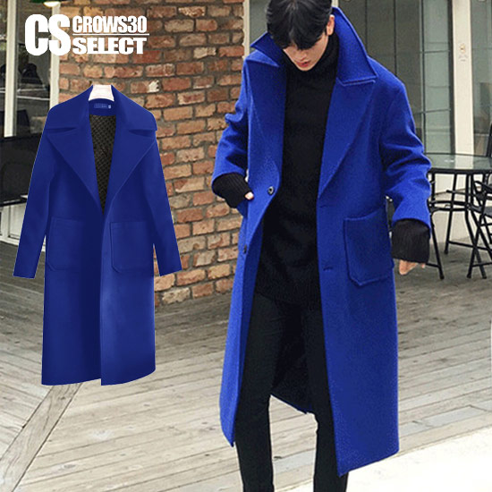 楽天市場】チェスターコート メンズ ロングコート ロイヤルブルー